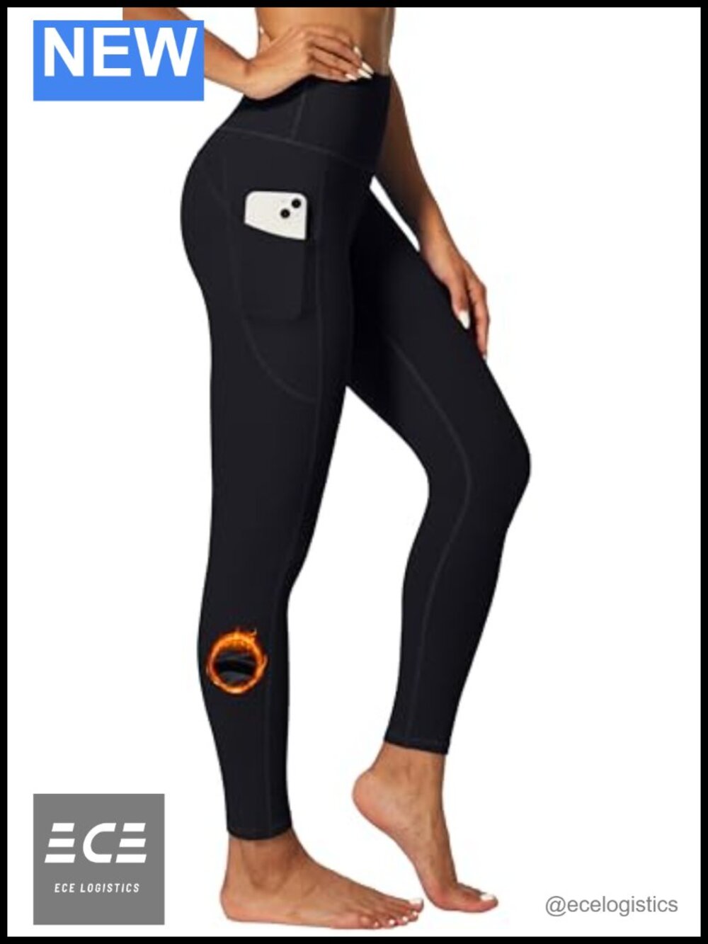 Fleece Lined Thermal Winter Leggings with Pockets High Rise Skinny